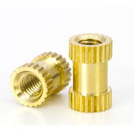 copper flower female screw Hot pin knurled injection copper nut / embedded copper insert