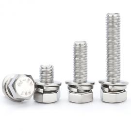 A2 A4 Hex Head Screws with Washers Three Combination Screws 