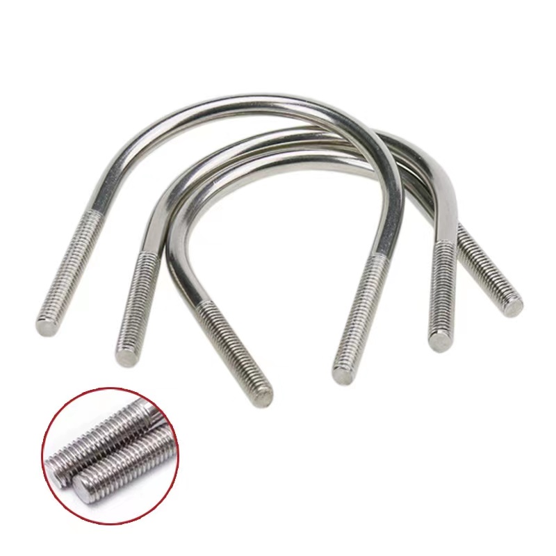 High tensile Stainless steel 304 316 M6 M8 M10 Pipe Clamp Square Bending Nut Washer Truck Boat U Bolts